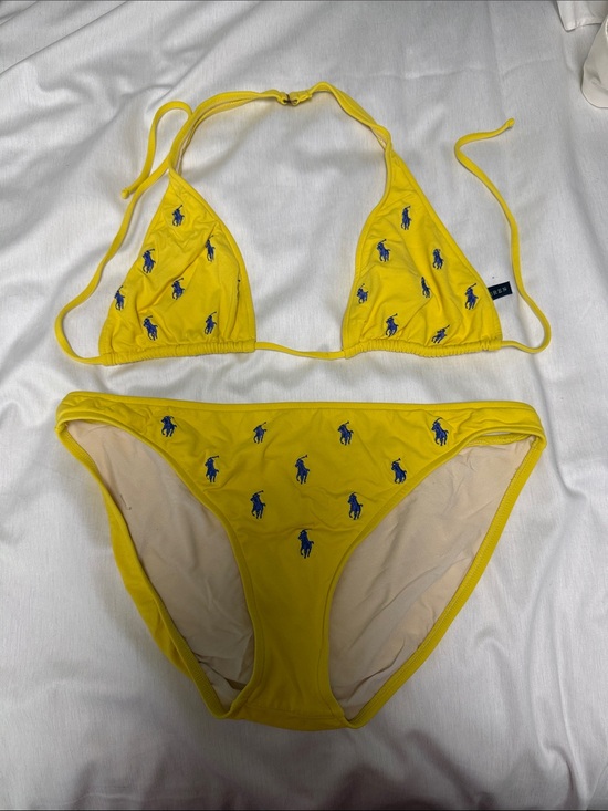 Ralph Lauren Other - Ralph Lauren Yellow Bikini Set with Blue Polo Embroidery